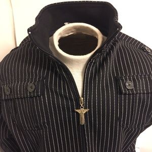 Men's Avirex Pinstripe Zip Up Jacket M